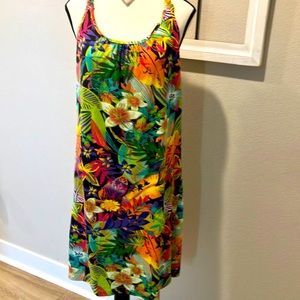 Palm Island Hawaii print rope sun dress 5G